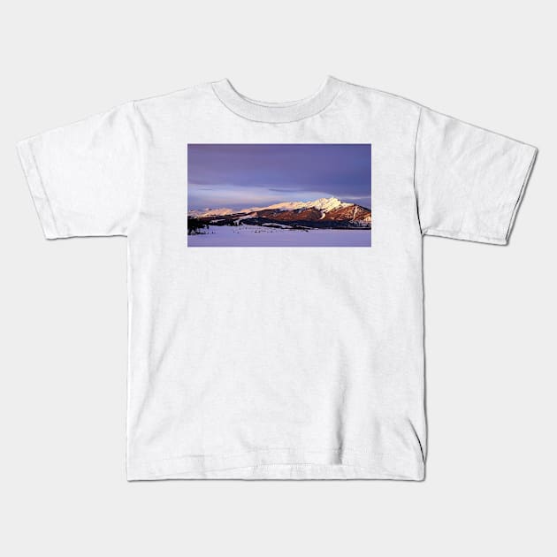 First Light on the Ten Mile Range Kids T-Shirt by briankphoto